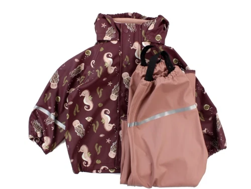 CeLaVi regntøj recycled burlwood print